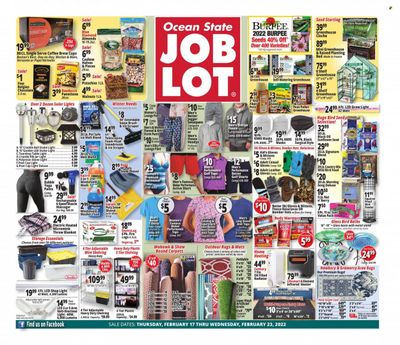 Ocean State Job Lot (CT, MA, ME, NH, NJ, NY, RI) Weekly Ad Flyer February 17 to February 24
