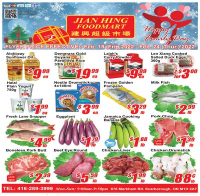 Jian Hing Foodmart (Scarborough) Flyer February 18 to 24