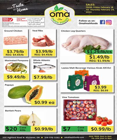 Oma Fresh Foods Flyer February 18 to 24