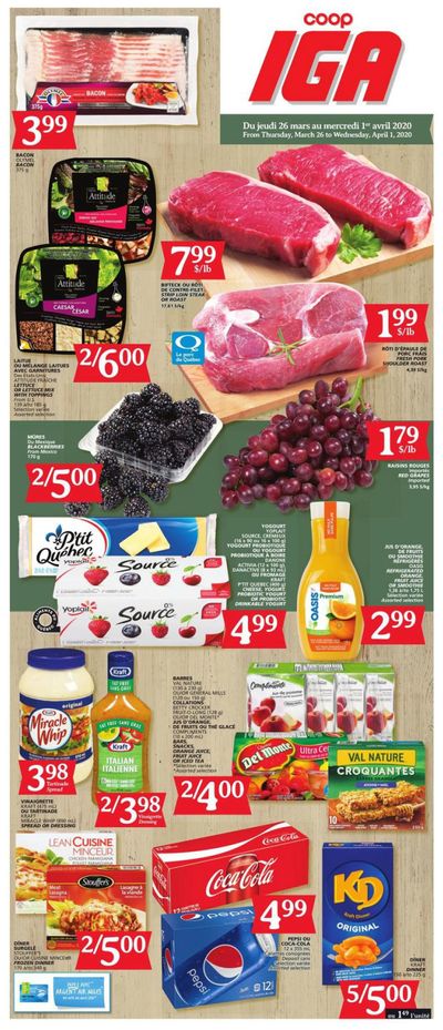 Coop IGA Flyer March 26 to April 1