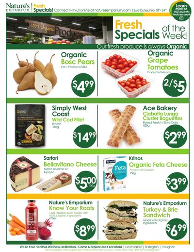 Nature's Emporium Weekly Flyer February 18 to 24