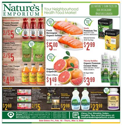 Nature's Emporium Bi-Weekly Flyer February 18 to March 3