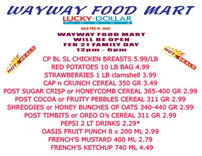 WayWay Food Mart Flyer February 18 to 24
