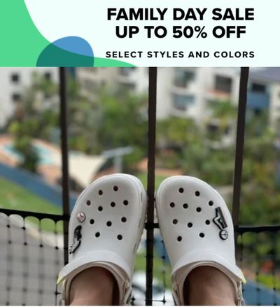Crocs Canada Family Day Sale: Save up to 50% Off