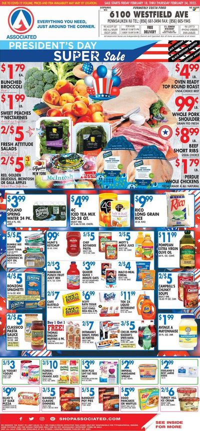 Associated Supermarkets (NY) Weekly Ad Flyer February 18 to February 25