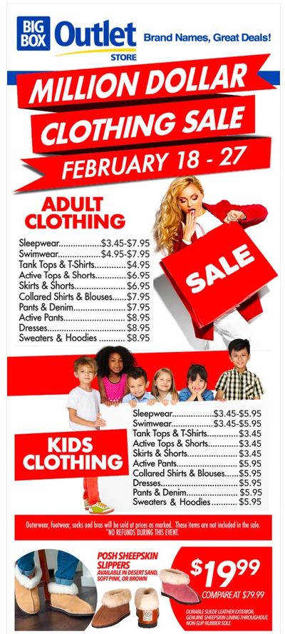 Big Box Outlet Store Flyer February 18 to 27
