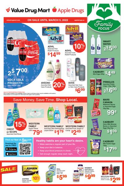 Apple Drugs Flyer February 20 to March 5