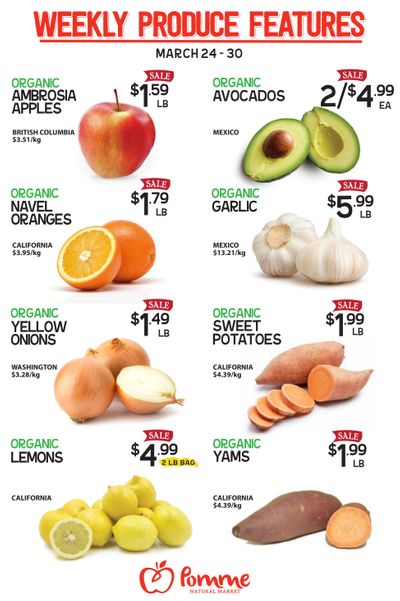 Pomme Natural Market Flyer March 24 to 30