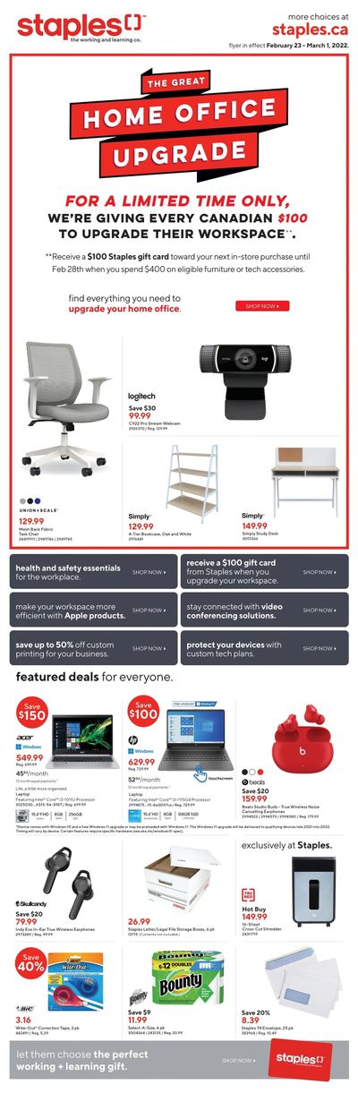 Staples Flyer February 23 to March 1