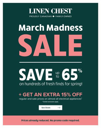 Linen Chest March Madness Sale Flyer February 23 to March 20