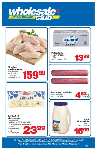Wholesale Club (West) Flyer February 24 to March 16