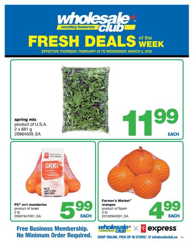 Wholesale Club (Atlantic) Fresh Deals of the Week Flyer February 24 to March 2