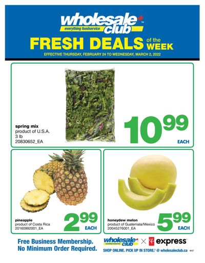 Wholesale Club (West) Fresh Deals of the Week Flyer February 24 to March 2