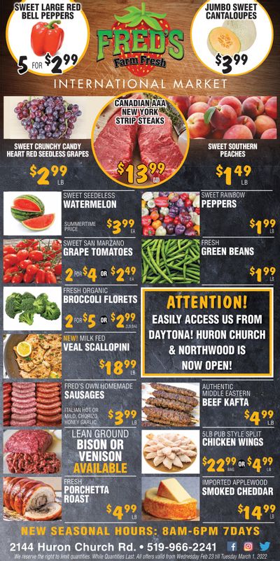 Fred's Farm Fresh Flyer February 23 to March 1