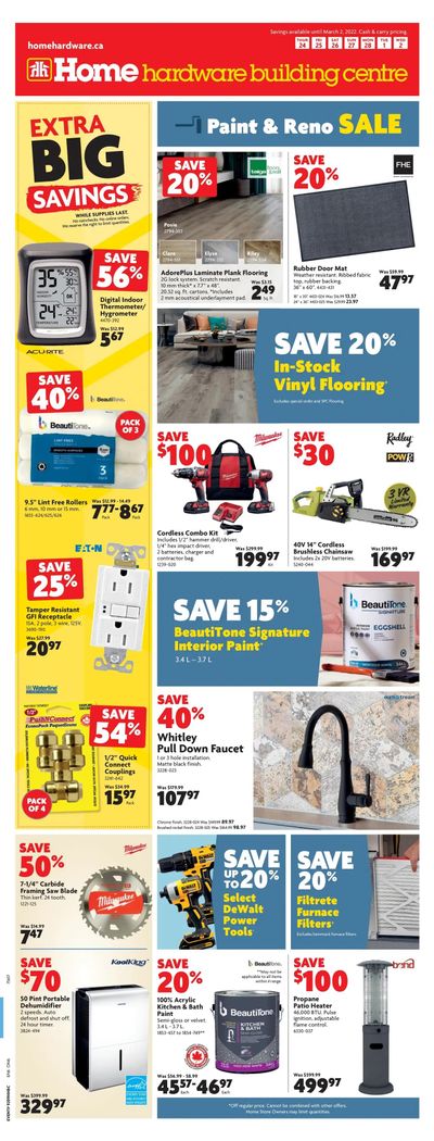 Home Hardware Building Centre (ON) Flyer February 24 to March 2