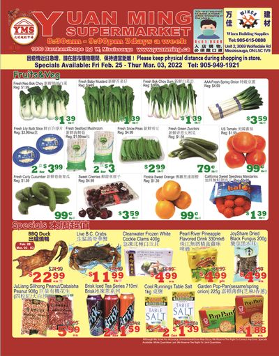 Yuan Ming Supermarket Flyer February 25 to March 3