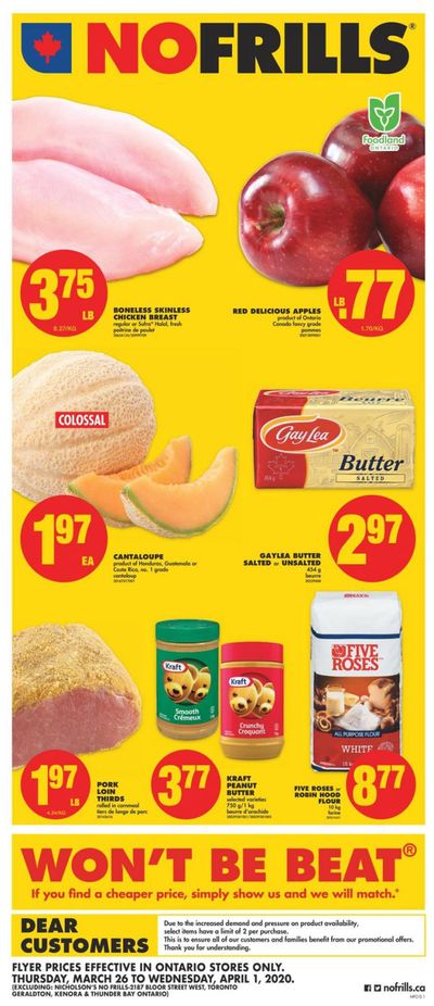 No Frills (ON) Flyer March 26 to April 1