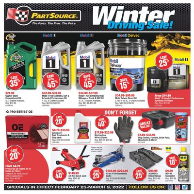 PartSource Flyer February 25 to March 9