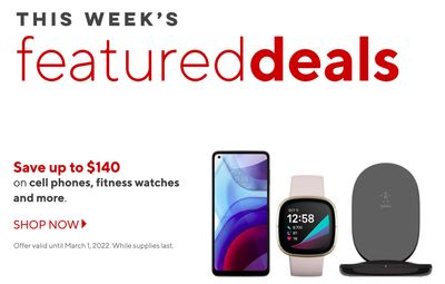 Staples Canada Featured Deals: Save up to $140 on Cell Phones, Fitness Watches & More + More Deals