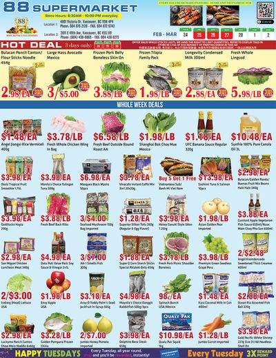 88 Supermarket Flyer February 24 to March 2
