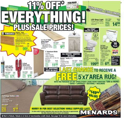 Menards Weekly Ad Flyer February 24 to March 3