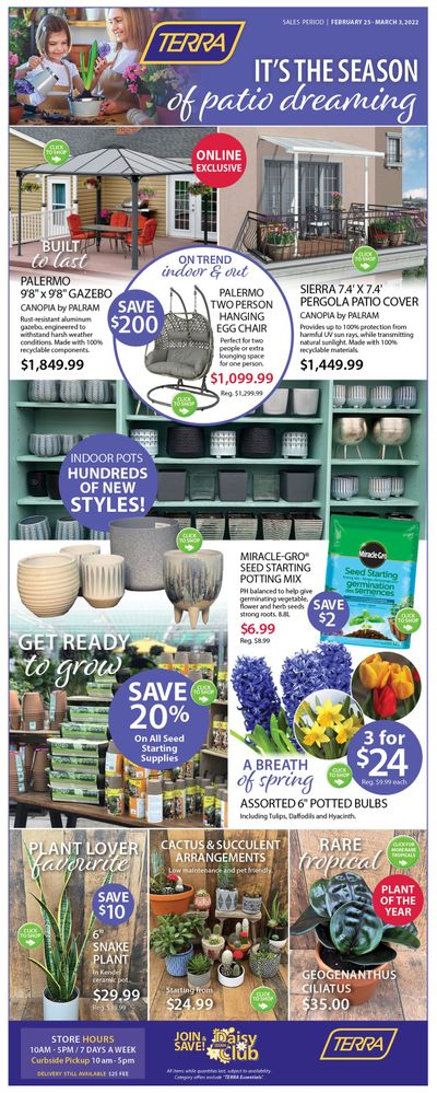 Terra Greenhouses Flyer February 25 to March 3