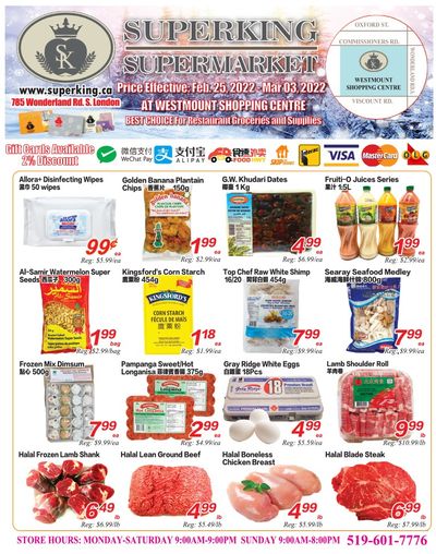 Superking Supermarket (London) Flyer February 25 to March 3