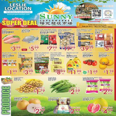 Sunny Supermarket (Leslie) Flyer February 25 to March 3