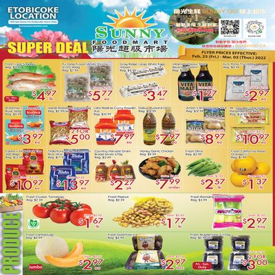 Sunny Foodmart (Etobicoke) Flyer February 25 to March 3