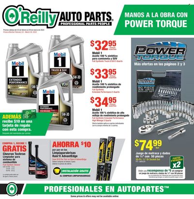 O'Reilly Auto Parts Weekly Ad Flyer February 24 to March 3