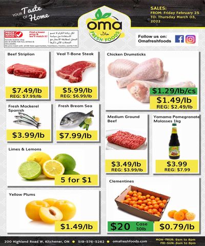 Oma Fresh Foods Flyer February 25 to March 3
