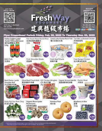 FreshWay Foodmart Flyer February 25 to March 3