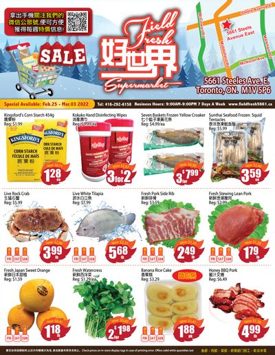 Field Fresh Supermarket Flyer February 25 to March 3
