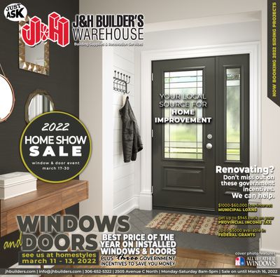 J&H Builder's Warehouse Flyer February 24 to March 16