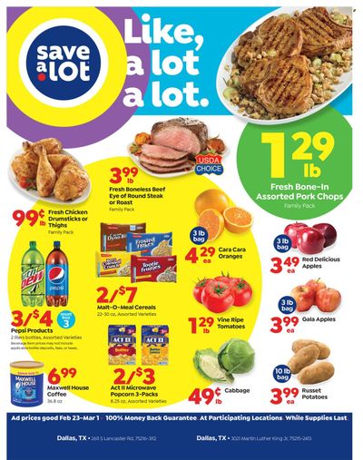 Save a Lot Weekly Ad Flyer February 25 to March 4