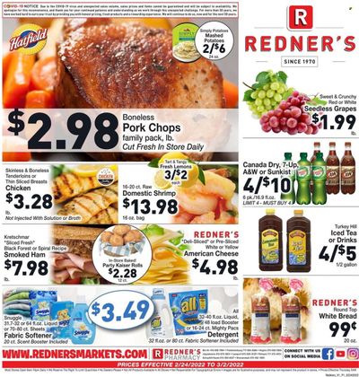 Redner's Markets (DE, MD, PA) Weekly Ad Flyer February 25 to March 4