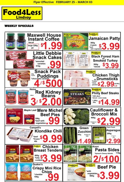 Food 4 Less Flyer February 25 to March 3