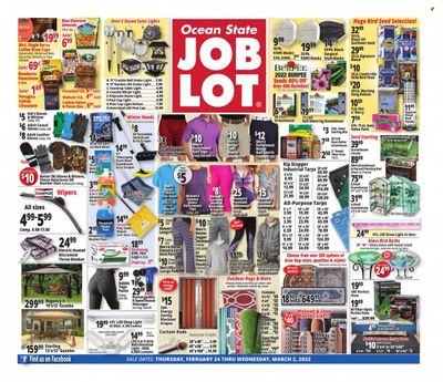 Ocean State Job Lot (CT, MA, ME, NH, NJ, NY, RI) Weekly Ad Flyer February 25 to March 4