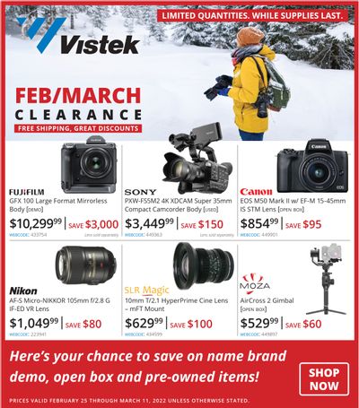 Vistek Clearance Flyer February 25 to March 11