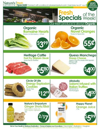 Nature's Emporium Weekly Flyer February 25 to March 3