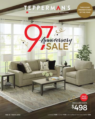 Tepperman's 97th Anniversary Sale Flyer February 25 to March 17