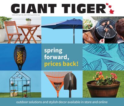 Giant Tiger Outdoor Decor Flyer March 25 to April 28