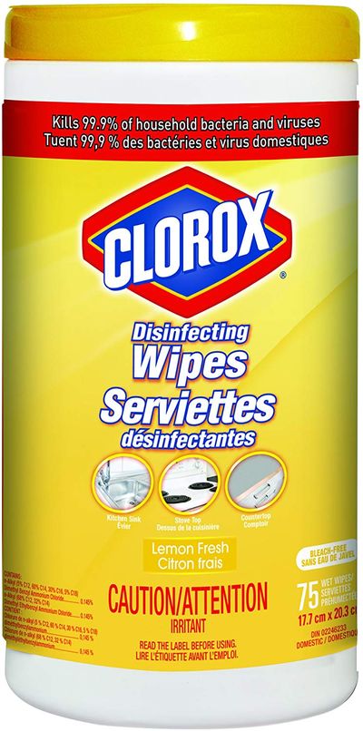 Clorox Wipes Disinfecting, Lemon Fresh, 75 Count On Sale for $ 4.48 at Amazon Canada