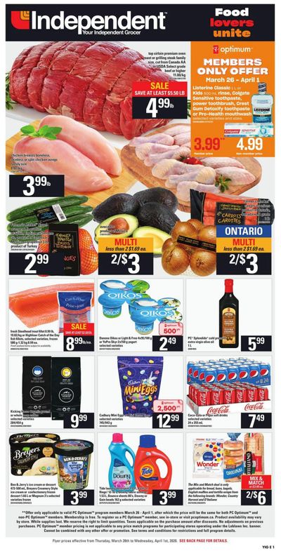 Independent Grocer (ON) Flyer March 26 to April 1