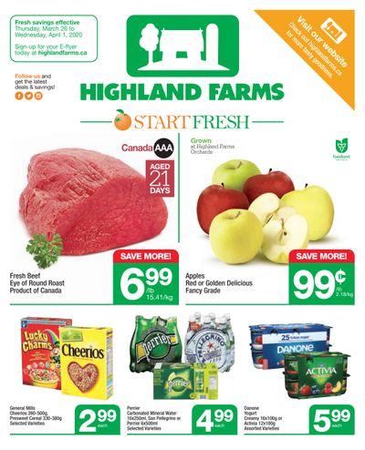 Highland Farms Flyer March 26 to April 1