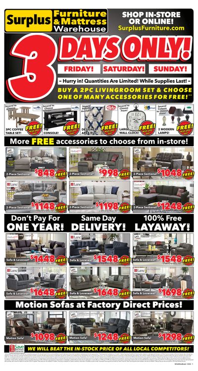Surplus Furniture & Mattress Warehouse (Thunder Bay) Flyer February 28 to March 6