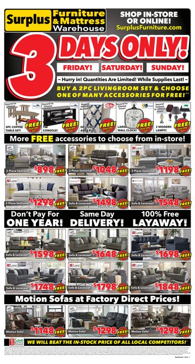 Surplus Furniture & Mattress Warehouse (Lethbridge) Flyer February 28 to March 6