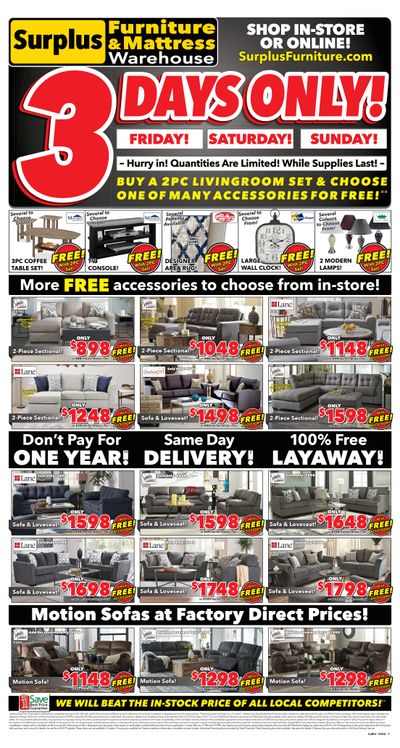 Surplus Furniture & Mattress Warehouse (Edmonton) Flyer February 28 to March 6