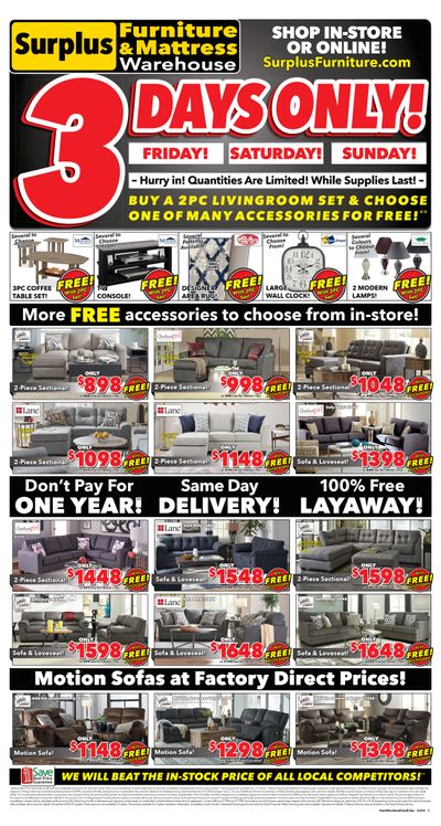 Surplus Furniture & Mattress Warehouse (Dartmouth) Flyer February 28 to March 6