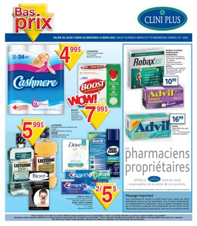 Clini Plus Flyer March 3 to 16